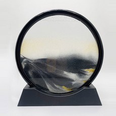 라이크미 샌드아트 모래멍 모래시계 7인치, 블랙커버, 블랙