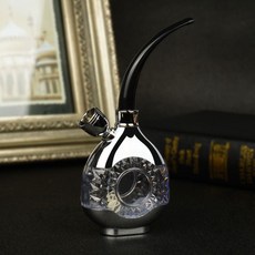 케이스 글래스 홀더 물 휴대용 곰방대 미니 세트 워터 유리 파이프, Z81 실버아이스밴드 LED램프 클럽용(초/조연/세