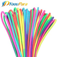 25 FT 레인보우 550 Paracord 로프 Cuerda Escalada 7 가닥 낙하산 줄 매는 밧줄 야외 등산 캠핑 생존 텐트 팔찌, 1개