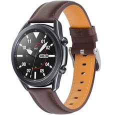 영스피플 갤럭시워치 7 6 5 4 호환 클래식 가죽 스트랩 프로 레더 시계줄, 딥브라운, 20mm