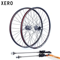 XERO 26 인치 산악 자전거 WTB 림 CD92 알루미늄 4 베어링 디스크 브레이크 7 10 속도 32H 액세서리 바퀴, 03 XERO 32H silver1pair