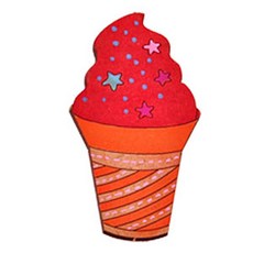 DIY 나무 모형 조립 키트 아이스크림 3T, 1개