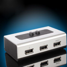 루체트리 선택기 DisplayPort 2대1 수동 분배기 버튼형 DP포트 스위치