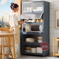 【椿嶼】餐邊櫃櫥櫃靠墻櫃子儲物櫃收納家用簡易置物櫃碗櫃客廳廚房置物架