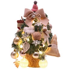 萱寶媽咪baby童裝館 現貨聖誕節裝飾小物迷你聖誕樹 發光小樹 桌面擺件 聖誕節交換禮物 聖誕禮物 桌上型聖誕樹 裝飾聖誕樹節慶擺飾, 0138米色30公分聖誕樹(白毛底座, 詳見包裝