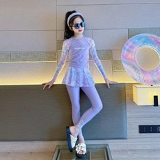 재한 주니어 초등학생 긴팔 워터파크 수영복 [2641]