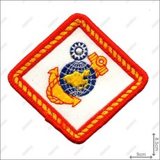 【ARMYGO】海陸造型章 (多款可選擇) - 書法印章 海陸主題 個性化印章, 1個, 白色底(菱型),不車魔鬼氈