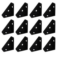 관절브라켓 12pcs 브래킷 코너 직각 삼각형 고정 가구 캐비닛 및 침대 지지대 보강에 사용 ﻿, 03 black-12pcs