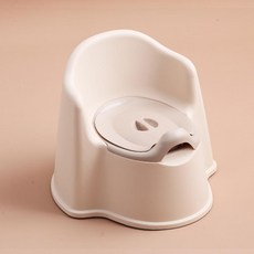 兒童坐便器 加厚帶蓋防滑, 米色