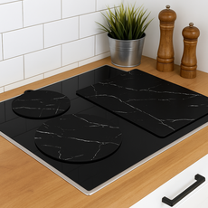 위시피키 스크래치 방지 인덕션 보호매트, 1세트, 블랙