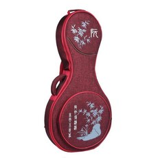 可開發票中阮包 加厚中阮包輕便便攜中阮套 雙背手提中阮琴包民族樂器包袋 樂器配件 中阮琴包 中阮琴袋, A款紅色 送1撥片1弦1防滑墊, 1個