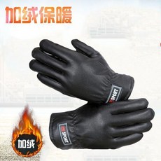 騎行手套 男 冬季 保暖 加絨 加厚 皮手套 觸屏 防風 防水, 鹿皮棉男士手套薄絨大手勿拍