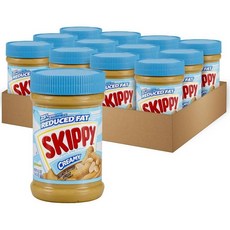 SKIPPY 저지방 크리미 땅콩 버터 스프레드 462g 12개, 1세트