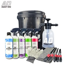 A.O DIY洗車組】鐵粉去除劑 萬用清潔劑 柏油去除劑 洗車精 泡沫噴壺 輪框清潔 擦車布 汽車洗車 機車洗車 懶人洗車, 1個, 一組,透明