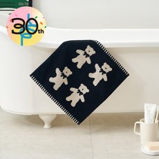 모던하우스 30주년 위시베어 코마사 핸드타월 BLACK 34X34cm 65g BG0126072, 블랙색상, 1개