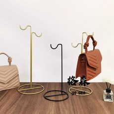格森服裝店包包展示架 雙彎勾陳列架 小彎包架 女士掛包放包道具託架, 金色,#單勾#包包架-小號, 1個