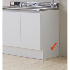 헤이어집 코어 스톤 인조대리석 싱크대 하부장 2400 세트 A / B, 3_1 걸레측면 /화이트(1P)