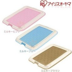 日本IRIS 平面尿盆附格網 (防咬網墊) 狗尿盆 - 防滑耐用 易於清潔, 粉, 1個