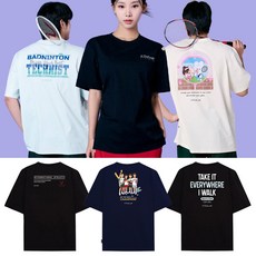 테크니스트 배드민턴 티셔츠 반팔 상의 코튼라이크 오버핏