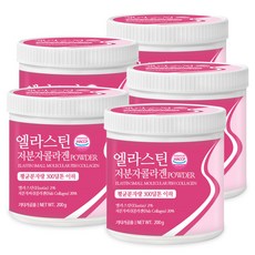 푸른들판 먹는 엘라스틴 저분자 콜라겐 분말 HACCP, 200g, 5개