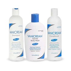 VaniCream 크림 Free AND & Clear 샴푸 컨디셔너 및 바디 워시 세트 민감한 피부용 향 파라벤 프리 - 355ml(12온스) 245952, VaniCream 크림, Free AND & Clear