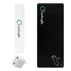 173469 Earthinglife 발용 접지 매트 수면용 범용 패드 4.6m(15피트) 코드 포함 책상용 실내 접지 피로와 스트레스 감소 더 나은 수면과 에너지 개선, 173469 Earthinglife 발용 접지 매트,