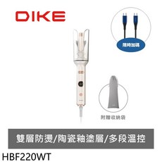 DIKE 零技巧溫控自動捲髮棒造型工具，輕鬆打造自然捲髮，呵護秀髮, 1組