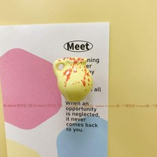 으노상점 자석화병 벽걸이화병 화병 꽃병장식, 잉크 옐로우 2.8x2.6cm