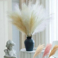 인조 갈대 조화 인테리어 장식 팜파스 촬영소품 거실 화병 꽃꽂이 조경 장식품, 1개, 진 베이지