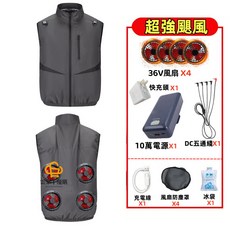 雲家 36V四風扇空調服 工作背心