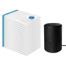 전기 펌프가 포함된 진공 보관 가방 공간 절약 밀봉 의류용 실러 압축 이불 침구 대형 10개, 15 Large