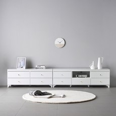 가이온 루나 LPM 2700 2단 거실장 세트, 화이트