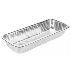 리브문 스텐 수저통 물빠짐 수저보관함 (B 타공망), 1개, 무광실버