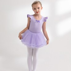 달콩슈 여아용 프릴 리본 민소매 쉬폰 튜튜 분리형 발레복 세트 DBC02