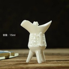 復古陶瓷酒杯一兩白酒杯烈酒杯三足杯青瓷爵杯酒樽創意兩杯禮盒裝, 1個