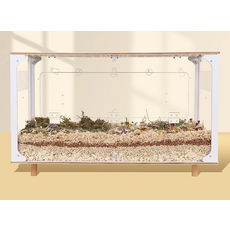 투명 햄 소동물 간이 하우스 가벼운 케이지 사육장 계단, 1개, W. 난방 은 겨울에 설치