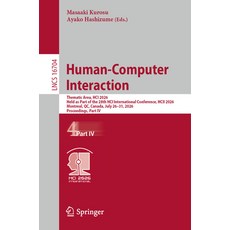 (영문도서)Human-Computer Interaction: Thematic Area Hci 2026 Held as Part of the 28th Hc... Paperback, Springer, English, 9783032295927