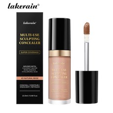 레이커레인 5색 방수 컨실러 매트 고커버리지 컨트롤 파운데이션 오일 다크서클, 2pcs NATURAL BEIGE