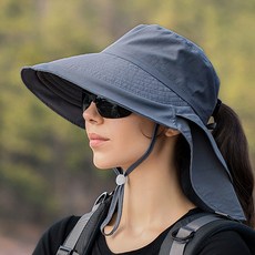 보슈 여름 여성 자외선차단 햇빛가리개 물놀이 버킷햇 플랩캡 모자 gdn4-1, 진그레이