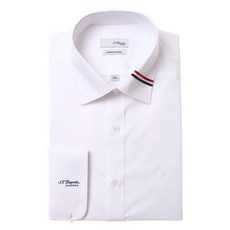 [백화점 정품] 에스티듀퐁 듀퐁셔츠 시그니처라인 긴소매 화이트 삼색패치 슬림핏 SE4FM22LS934SWH