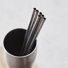 [리본제이]스테인리스 빨대 2종세트, 1세트, 2개입