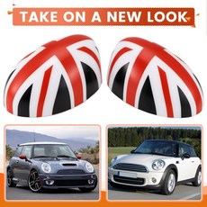 미니 백미러 반전 미러 커버 쉘 장식 자동차 부품 엄격한, 1개, 1. Red Flag