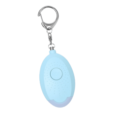 個人安全警報器 鑰匙扣 高分貝警報 女性防身 應急求救, 1個, 藍色