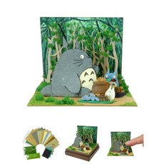 Sankei 吉卜力宮崎駿龍貓微型藝術紙模 DIY材料包 經典場景重現 龍貓的盛宴, 1個