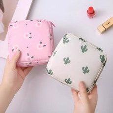 방수 생리대파우치 미니 화장품 여행용 파우치 2Color, 핑크
