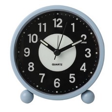 무소음 레트로 야광 탁상 알람시계, 스카이