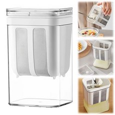 투명 유청분리기 1100ml 요거트메이커 그릭요거트N462, 1개, 단품