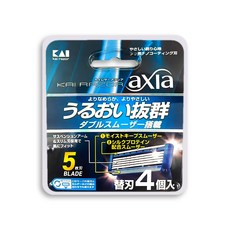日本KAI貝印axia男士修容刮鬍刀, 1個, BSE-4AX1(替換刀片4入)盒