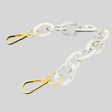 28cm 아크릴 체인 가방 끈 스트랩 장식 부자재 체인줄, 1개, 마블