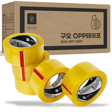 구오 택배 포장용 OPP 박스테이프 투명 80m, 10개